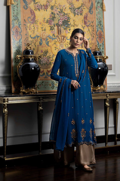 Nishat Linen - 3 Piece - Embroidered Suit - KFW23-48