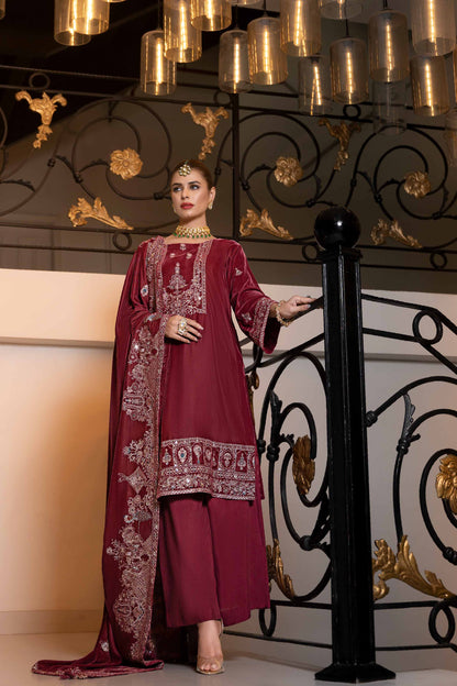 Nishat Linen - 3 Piece - Embroidered Suit - KFW23-51