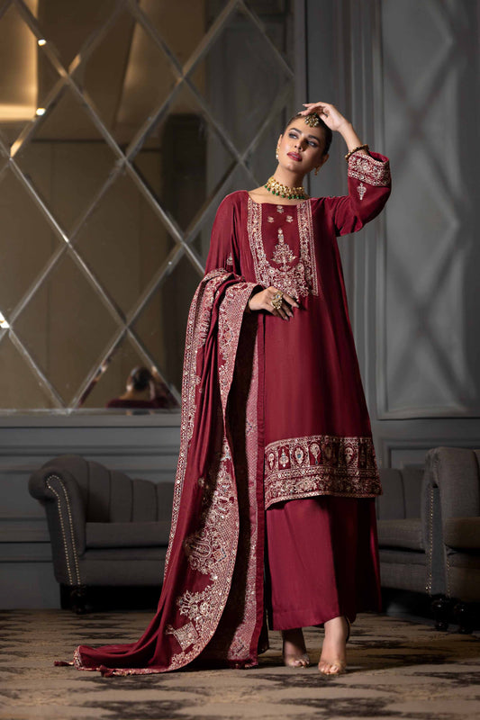 Nishat Linen - 3 Piece - Embroidered Suit - KFW23-51