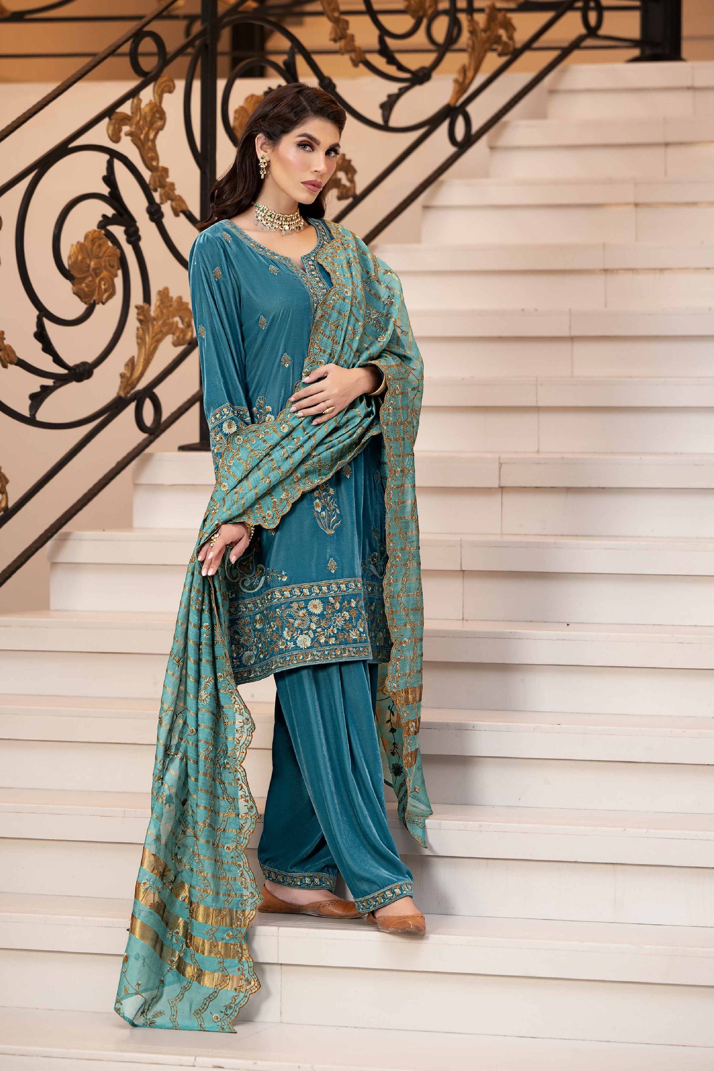 Nishat Linen - 3 Piece - Embroidered Suit - KFW23-58