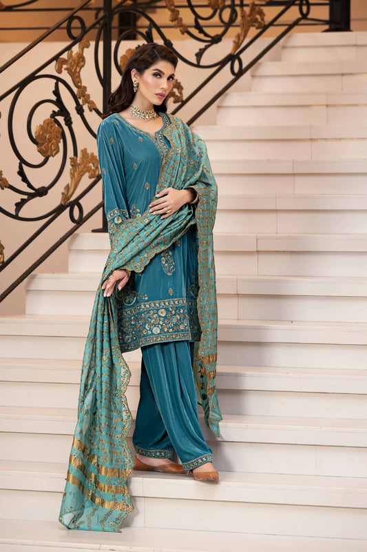 Nishat Linen - 3 Piece - Embroidered Suit - KFW23-58