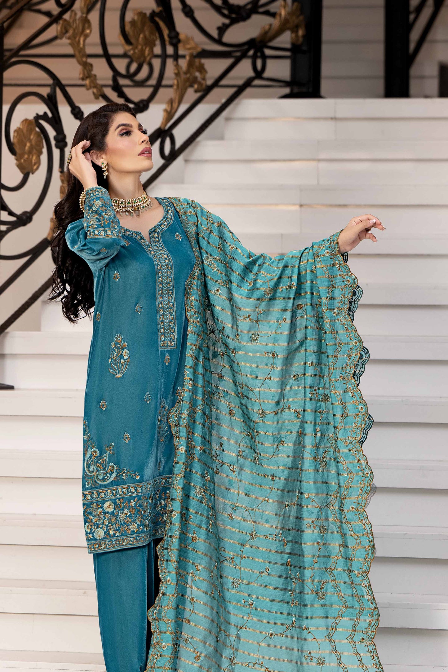 Nishat Linen - 3 Piece - Embroidered Suit - KFW23-58