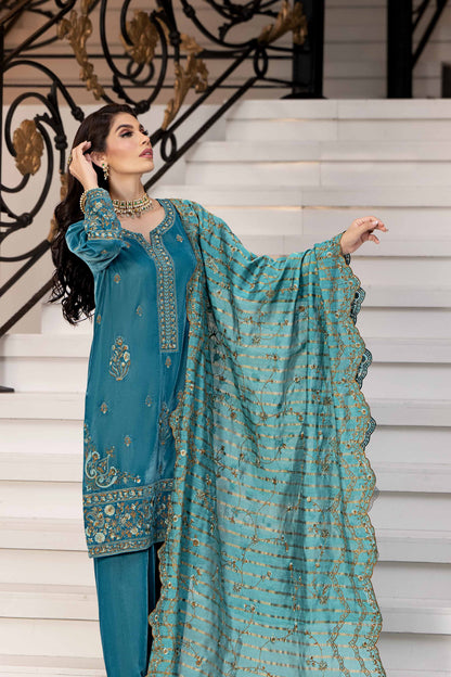 Nishat Linen - 3 Piece - Embroidered Suit - KFW23-58