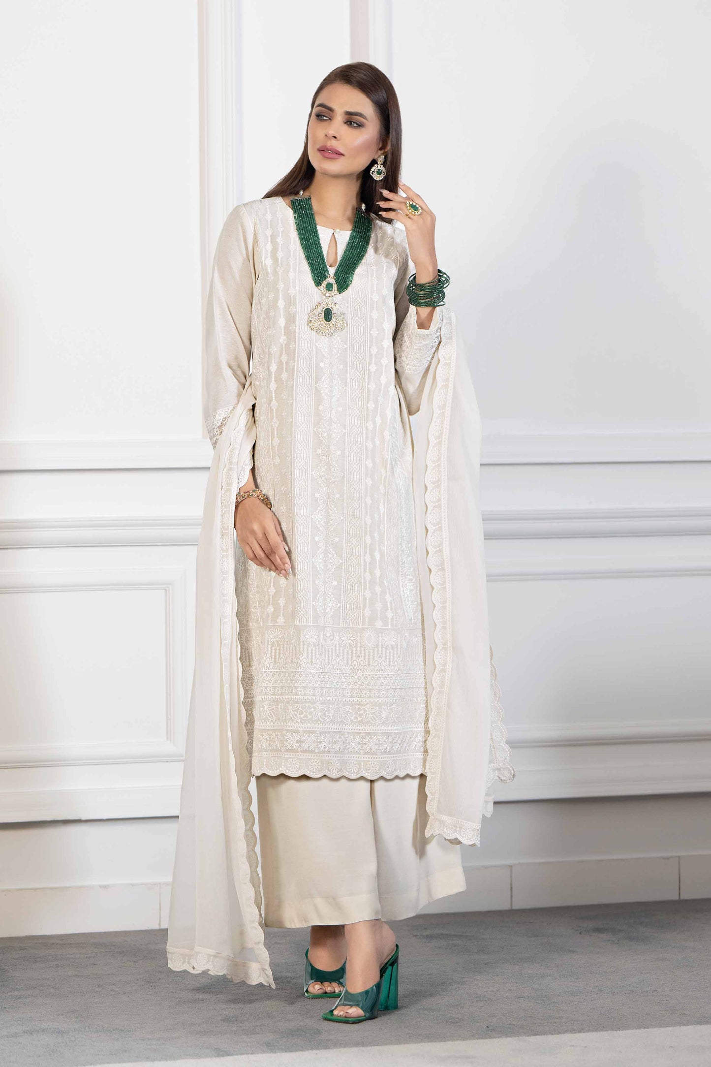 Nishat Linen - 3 Piece - Embroidered Suit - KFW23-67