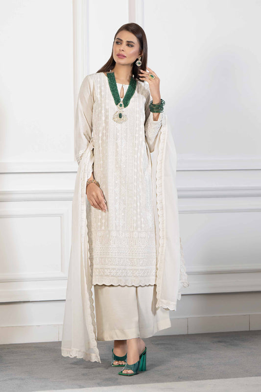 Nishat Linen - 3 Piece - Embroidered Suit - KFW23-67