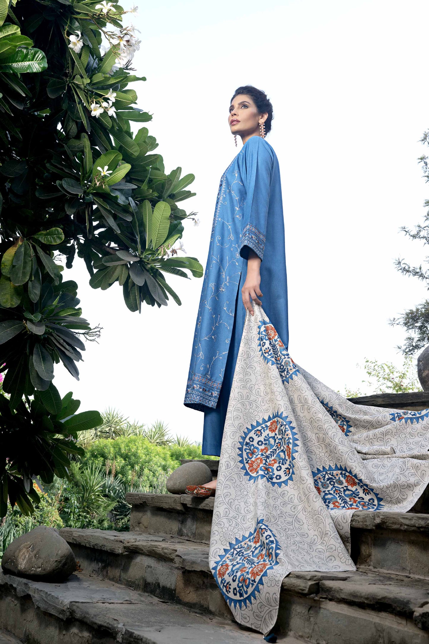 Nishat Linen - 3 Piece - Printed Embroidered Suit - KFW23-69