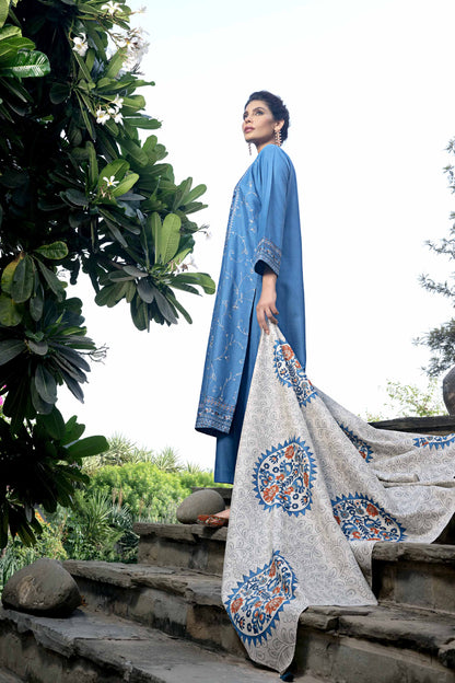 Nishat Linen - 3 Piece - Printed Embroidered Suit - KFW23-69