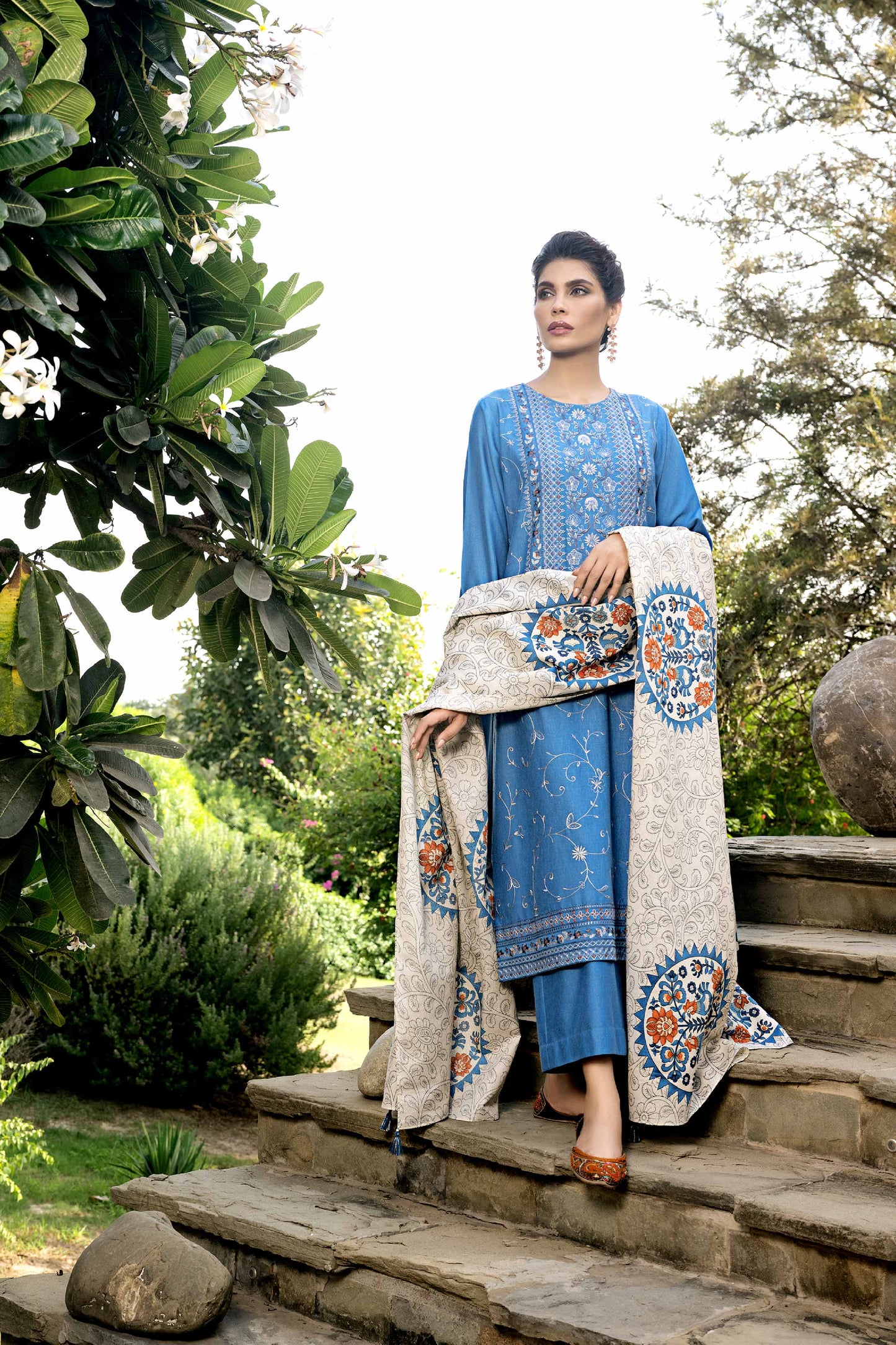 Nishat Linen - 3 Piece - Printed Embroidered Suit - KFW23-69