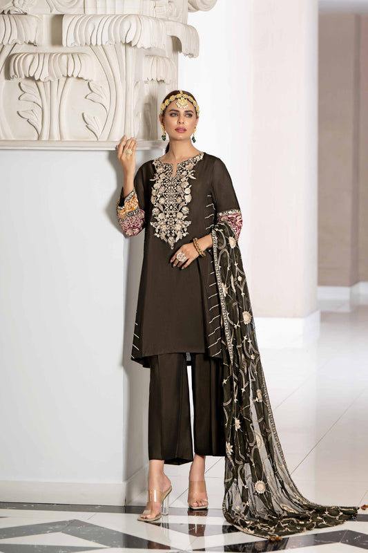 Nishat Linen - 3 Piece - Embroidered Suit - KFW23-71