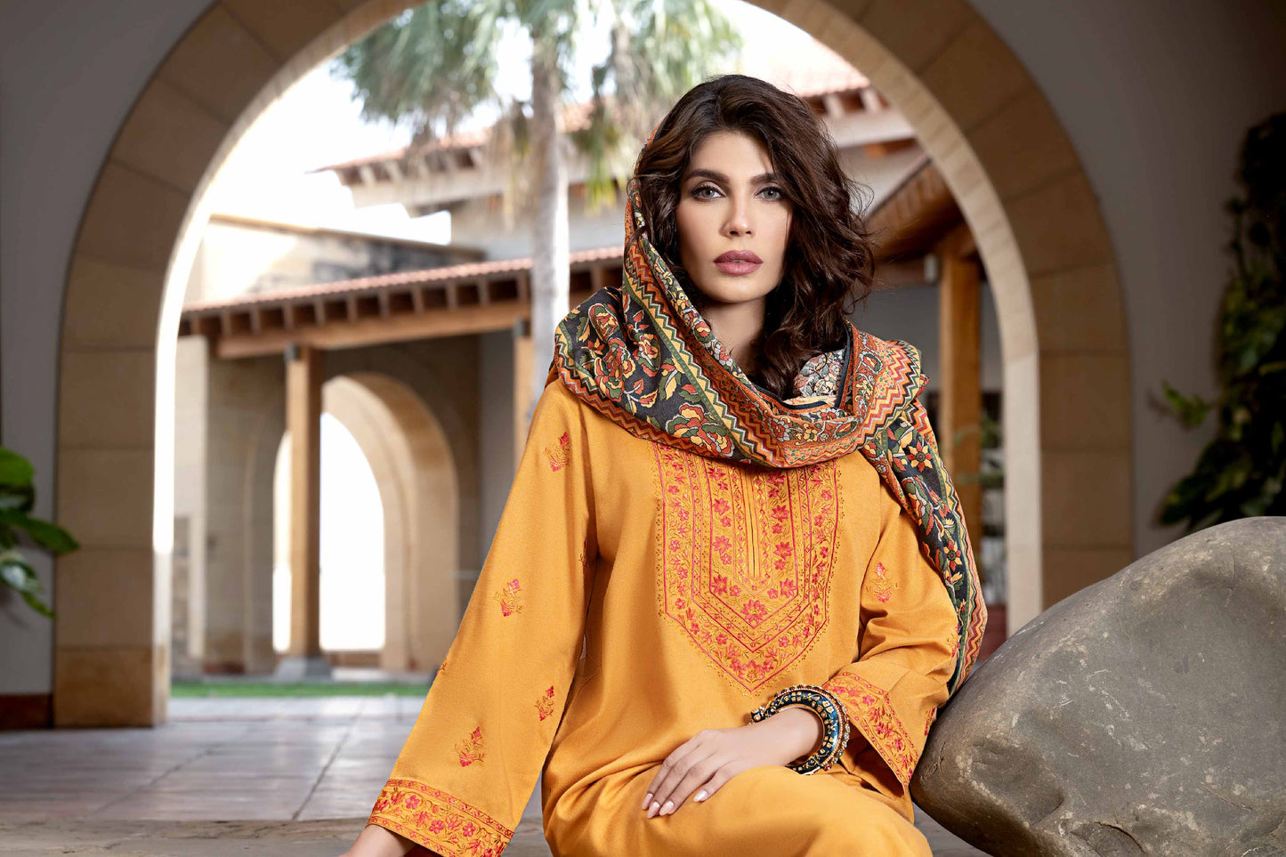 Nishat Linen - 3 Piece - Printed Embroidered Suit - KFW23-72