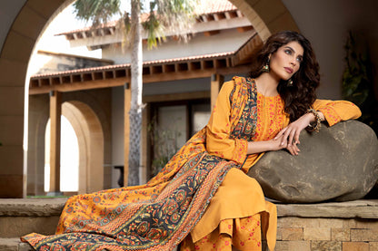 Nishat Linen - 3 Piece - Printed Embroidered Suit - KFW23-72