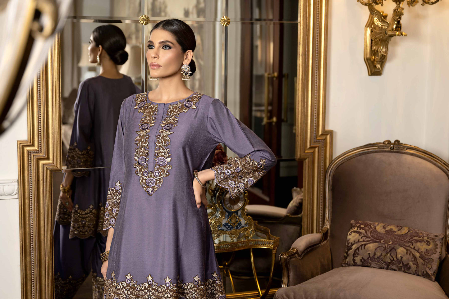 Nishat Linen - 2 Piece - Embroidered Suit - KFW23-73