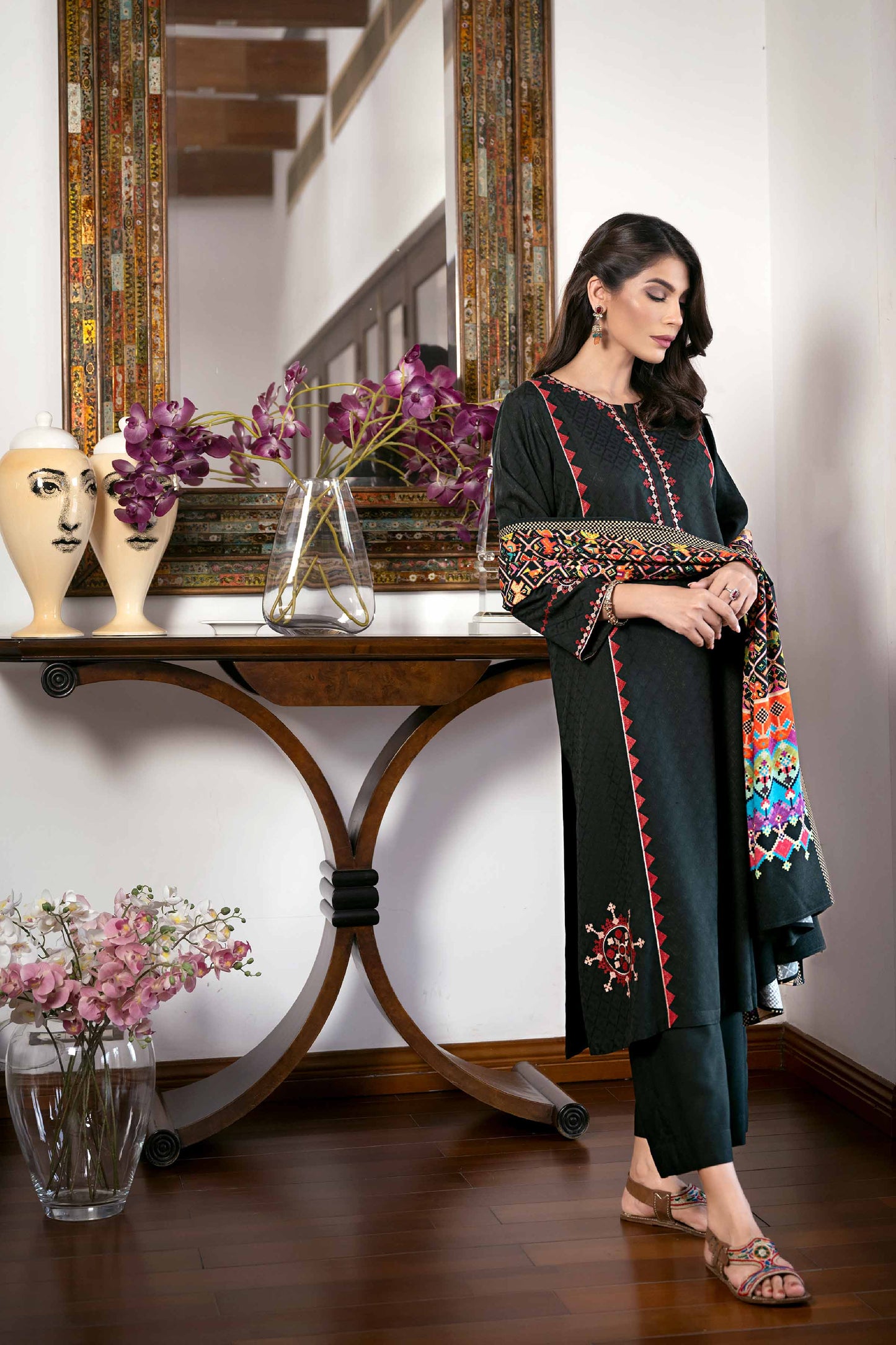 Nishat Linen - 3 Piece - Printed Embroidered Suit - KFW23-77