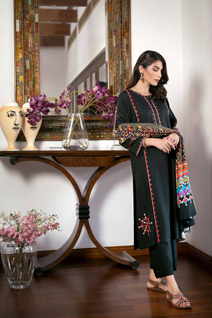 Nishat Linen - 3 Piece - Printed Embroidered Suit - KFW23-77