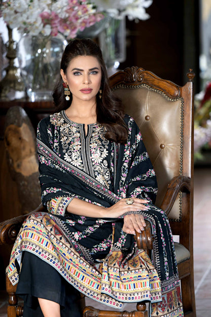 Nishat Linen - 3 Piece - Printed Embroidered Suit - KFW23-78