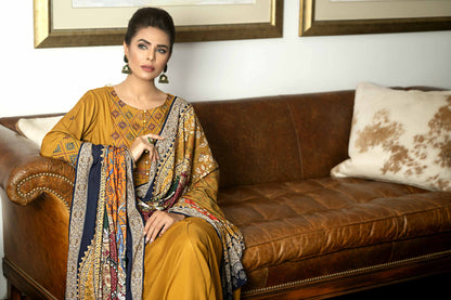 Nishat Linen - 3 Piece - Printed Embroidered Suit - KFW23-79