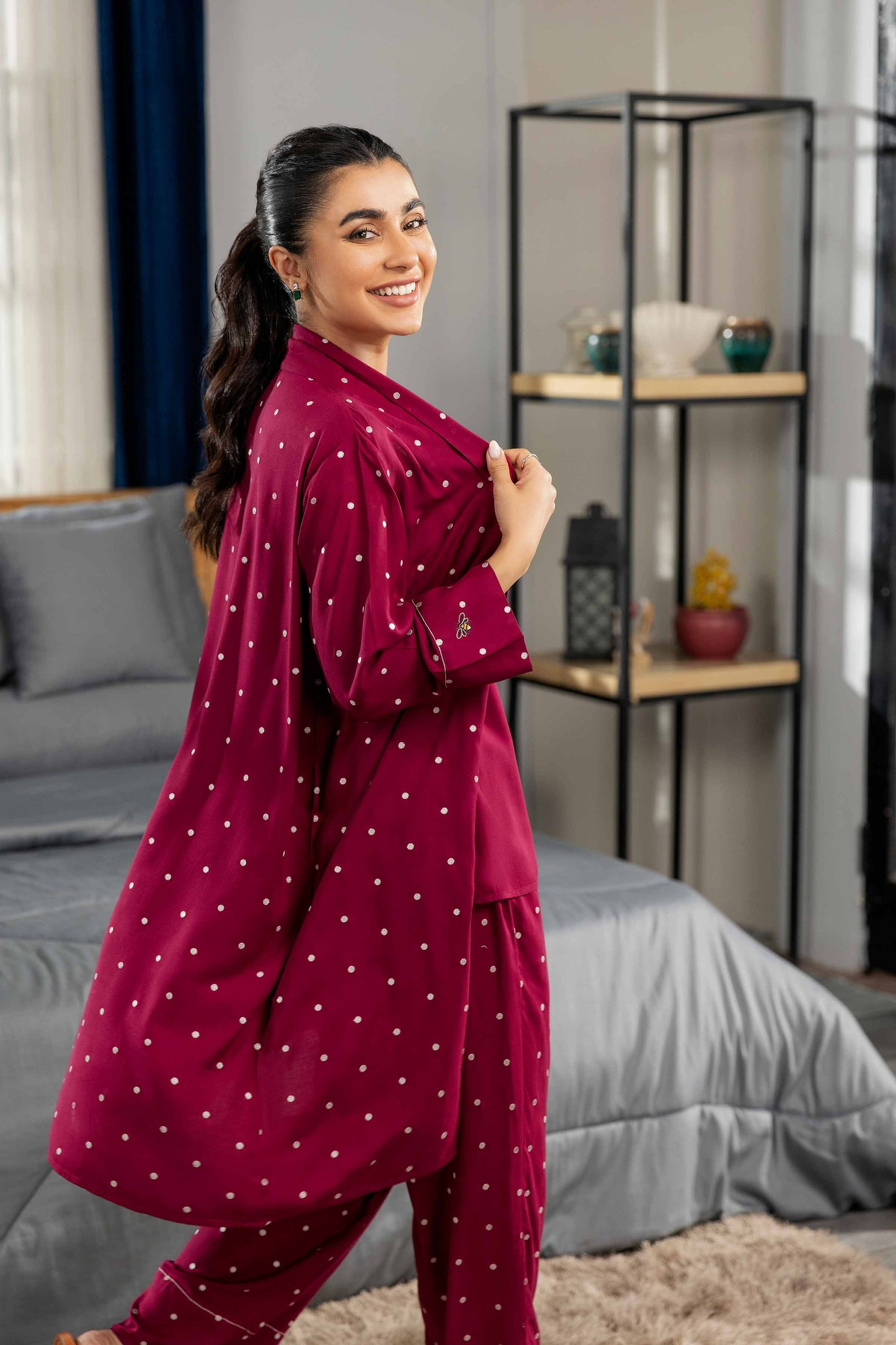 Nishat Linen - 3 Piece - Embroidered Loungewear - KLW23-12