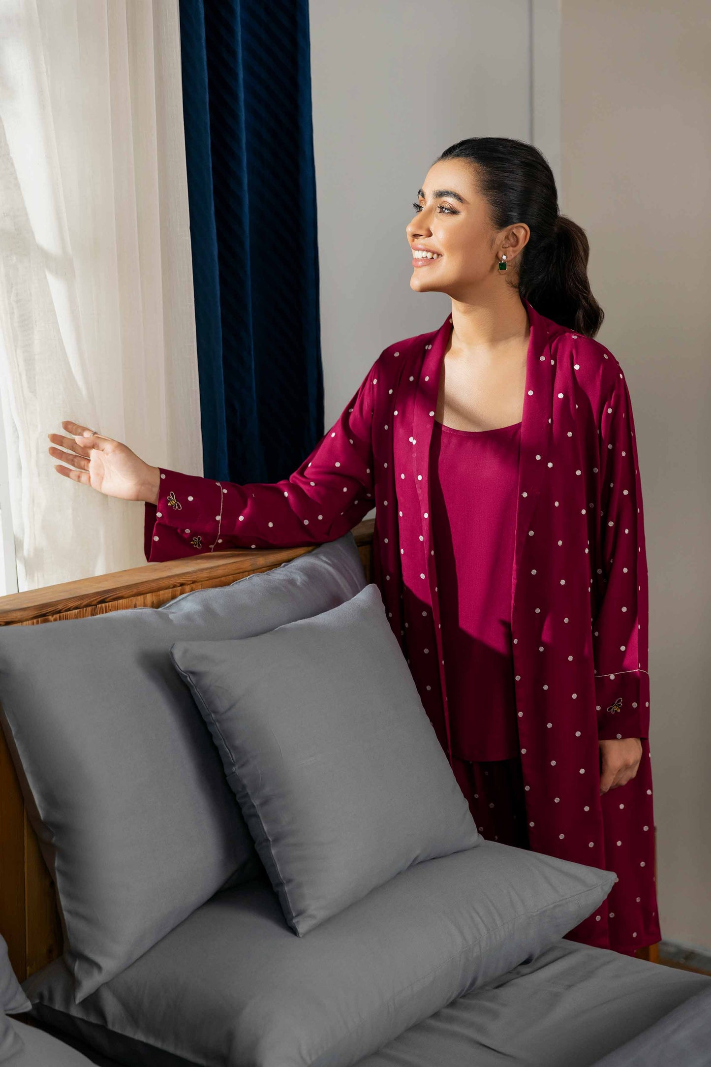 Nishat Linen - 3 Piece - Embroidered Loungewear - KLW23-12