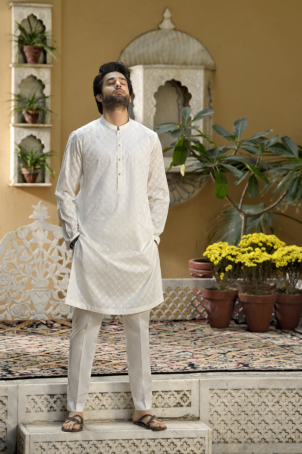 Nishat Linen - KNS22-01-Embroidered 2PC