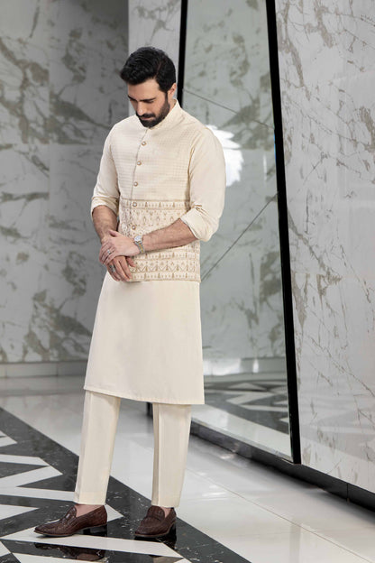 Nishat Linen - Embroidered Waistcoat - KNW23-02