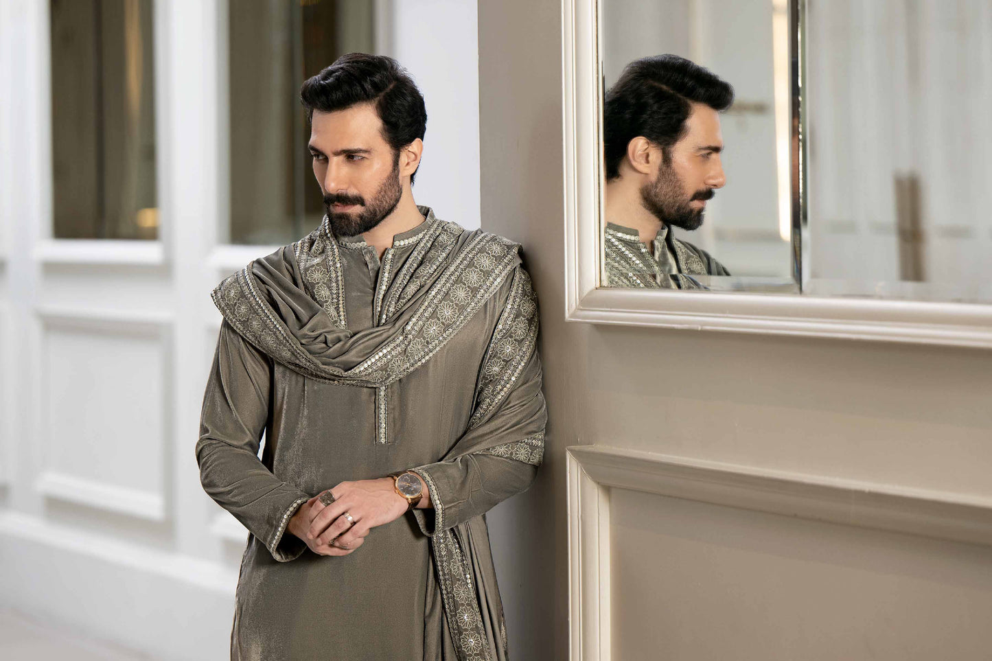 Nishat Linen - 2 Piece - Embroidered Suit - KNW23-03