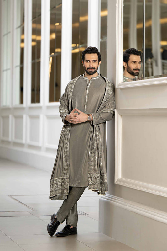 Nishat Linen - 2 Piece - Embroidered Suit - KNW23-03