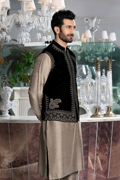 Nishat Linen - Embroidered Waistcoat - KNW23-04