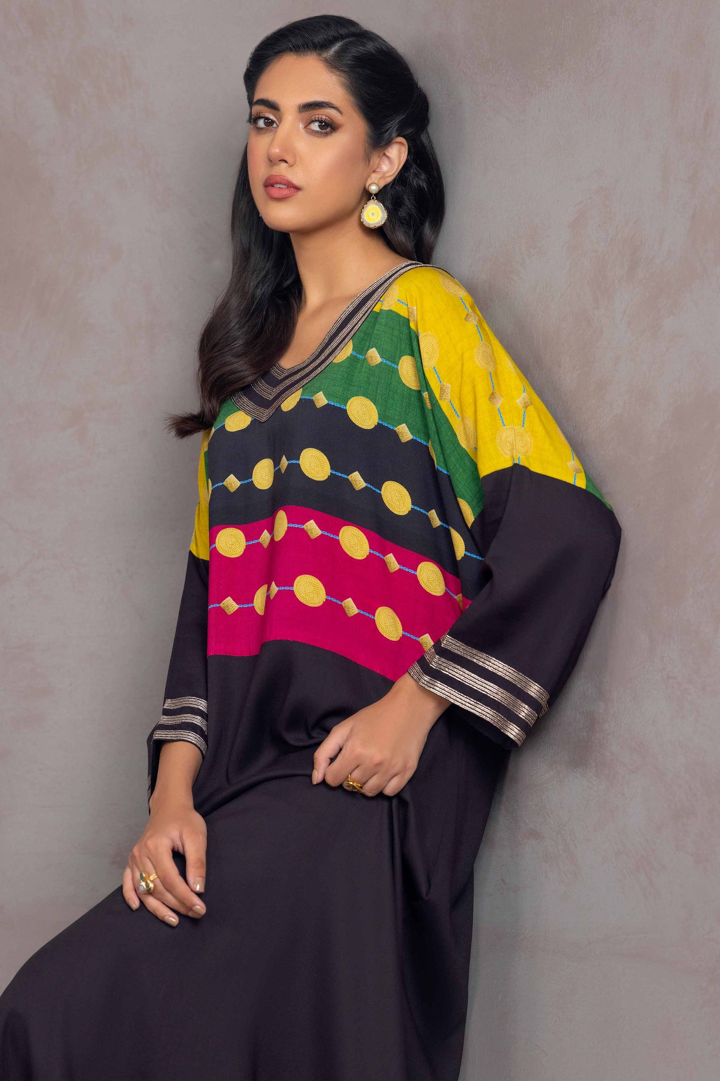 Nishat Linen - Printed Embroidered Shirt - KPW23-04