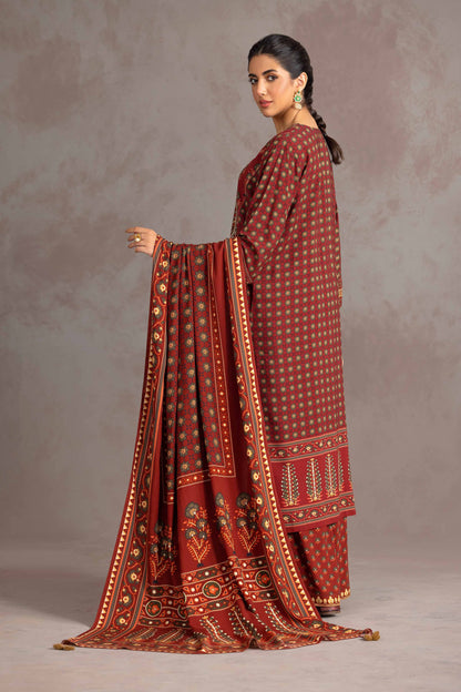 Nishat Linen - 3 Piece - Printed Embroidered Suit - KPW23-10