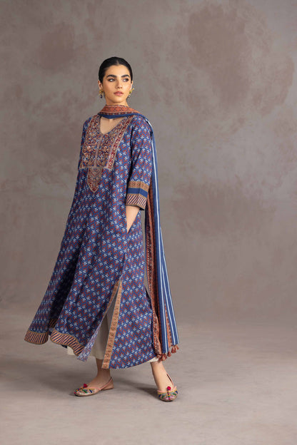 Nishat Linen - 2 Piece - Printed Embroidered Suit - KPW23-13