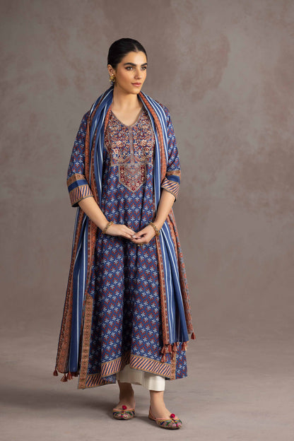 Nishat Linen - 2 Piece - Printed Embroidered Suit - KPW23-13
