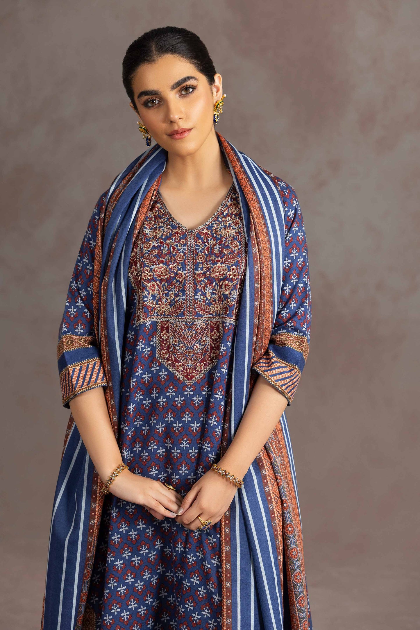 Nishat Linen - 2 Piece - Printed Embroidered Suit - KPW23-13