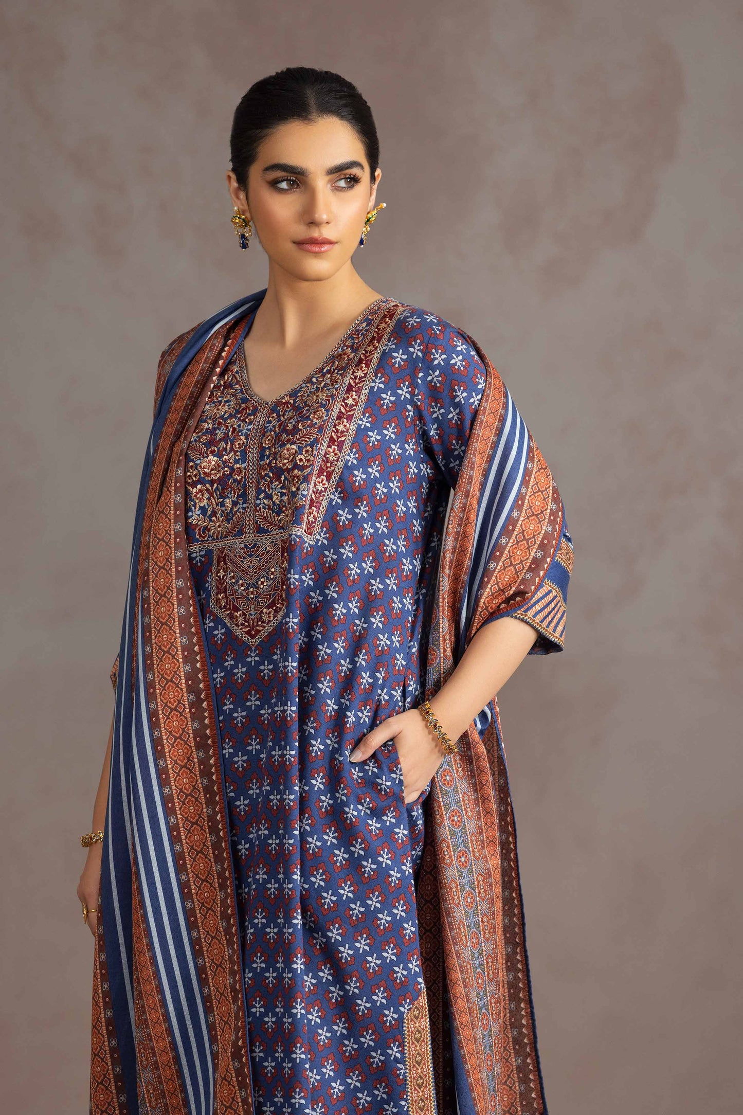 Nishat Linen - 2 Piece - Printed Embroidered Suit - KPW23-13