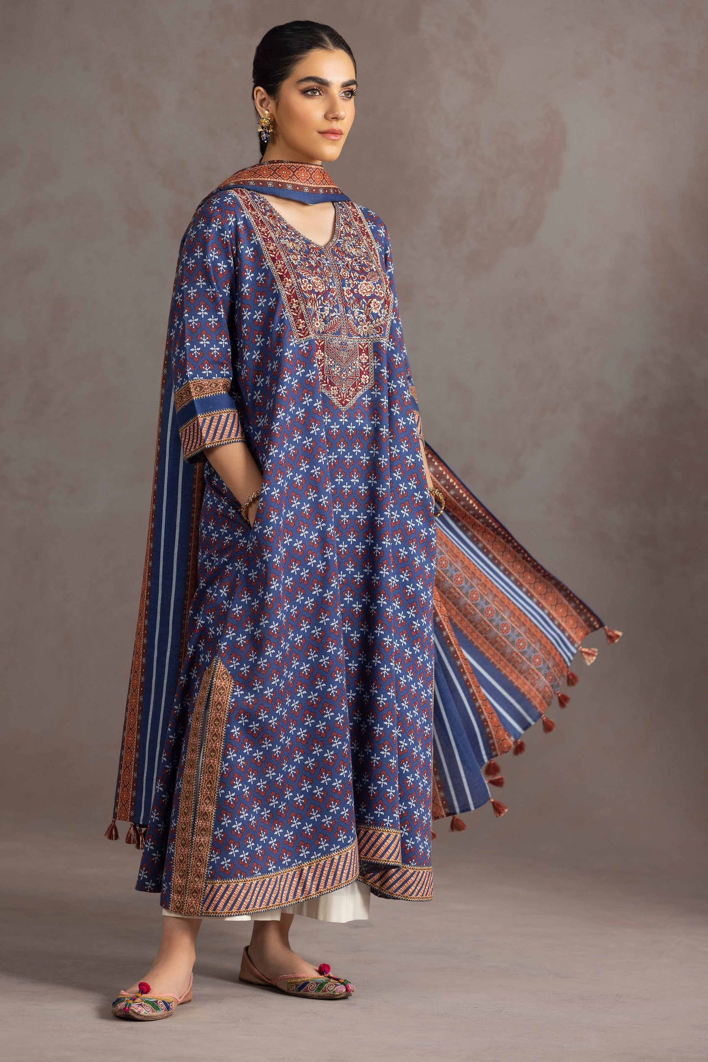 Nishat Linen - 2 Piece - Printed Embroidered Suit - KPW23-13