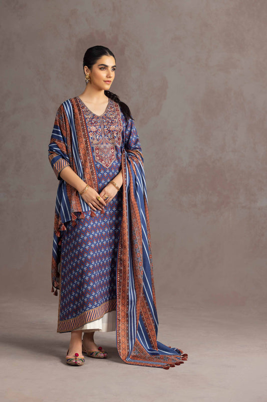 Nishat Linen - 2 Piece - Printed Embroidered Suit - KPW23-13