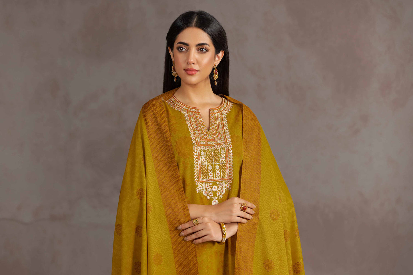 Nishat Linen - 3 Piece - Printed Embroidered Suit - KPW23-15