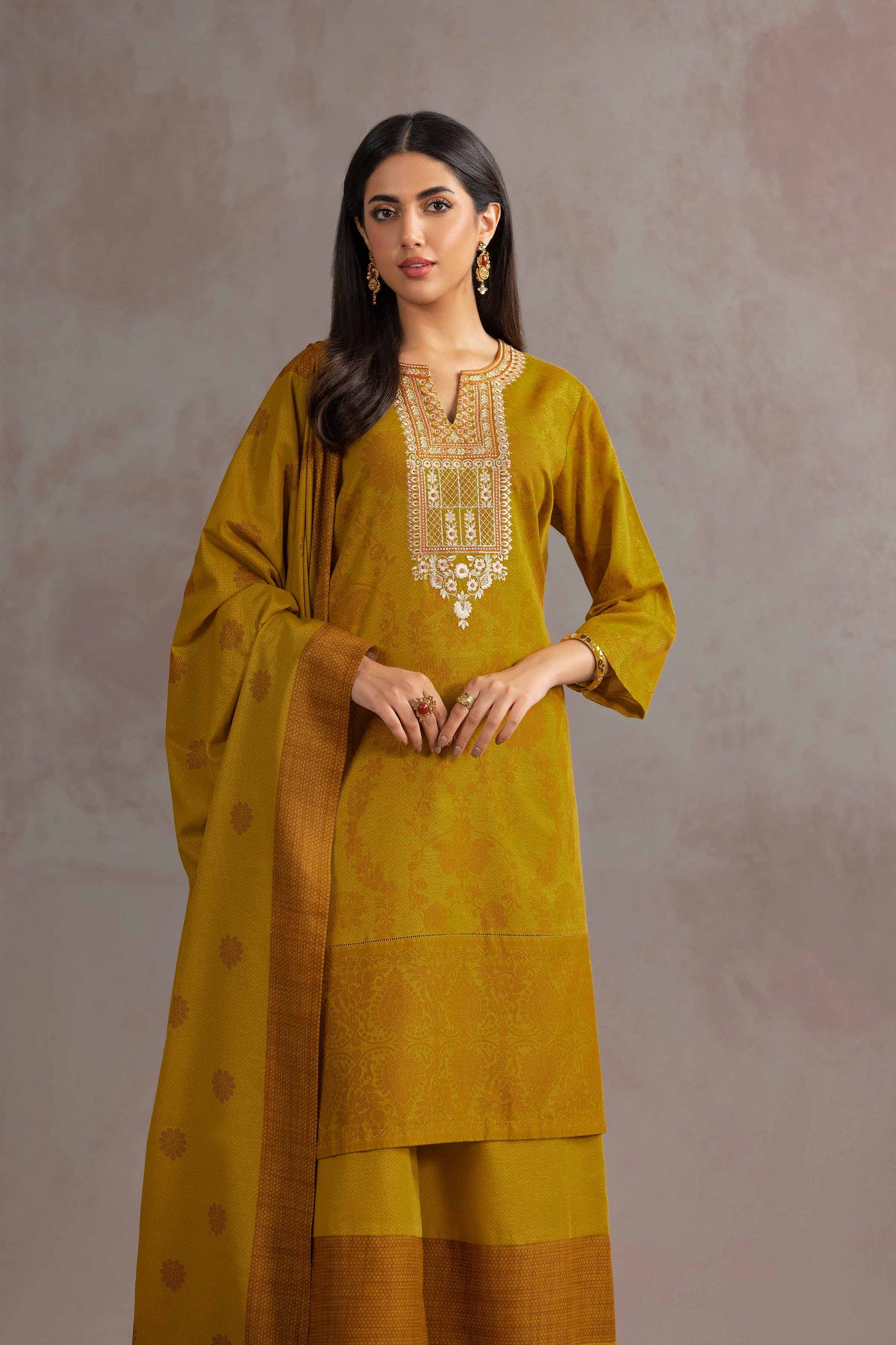 Nishat Linen - 3 Piece - Printed Embroidered Suit - KPW23-15
