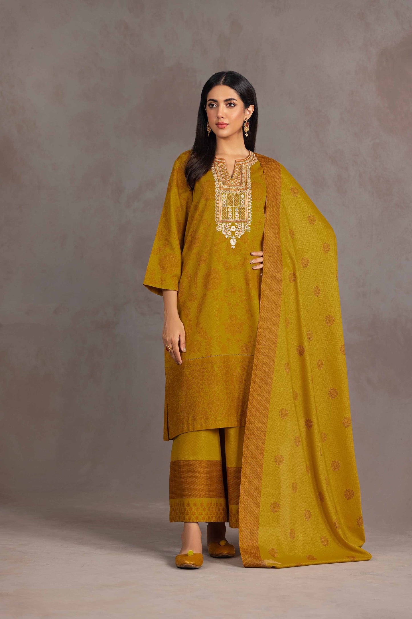 Nishat Linen - 3 Piece - Printed Embroidered Suit - KPW23-15