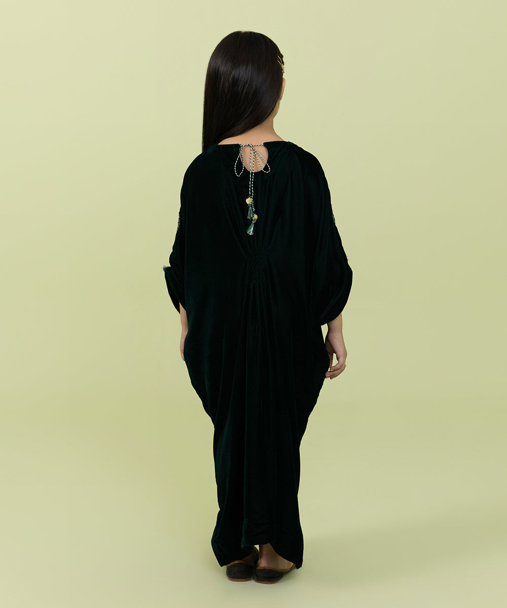 Sapphire - Embroidered Velvet Kaftan