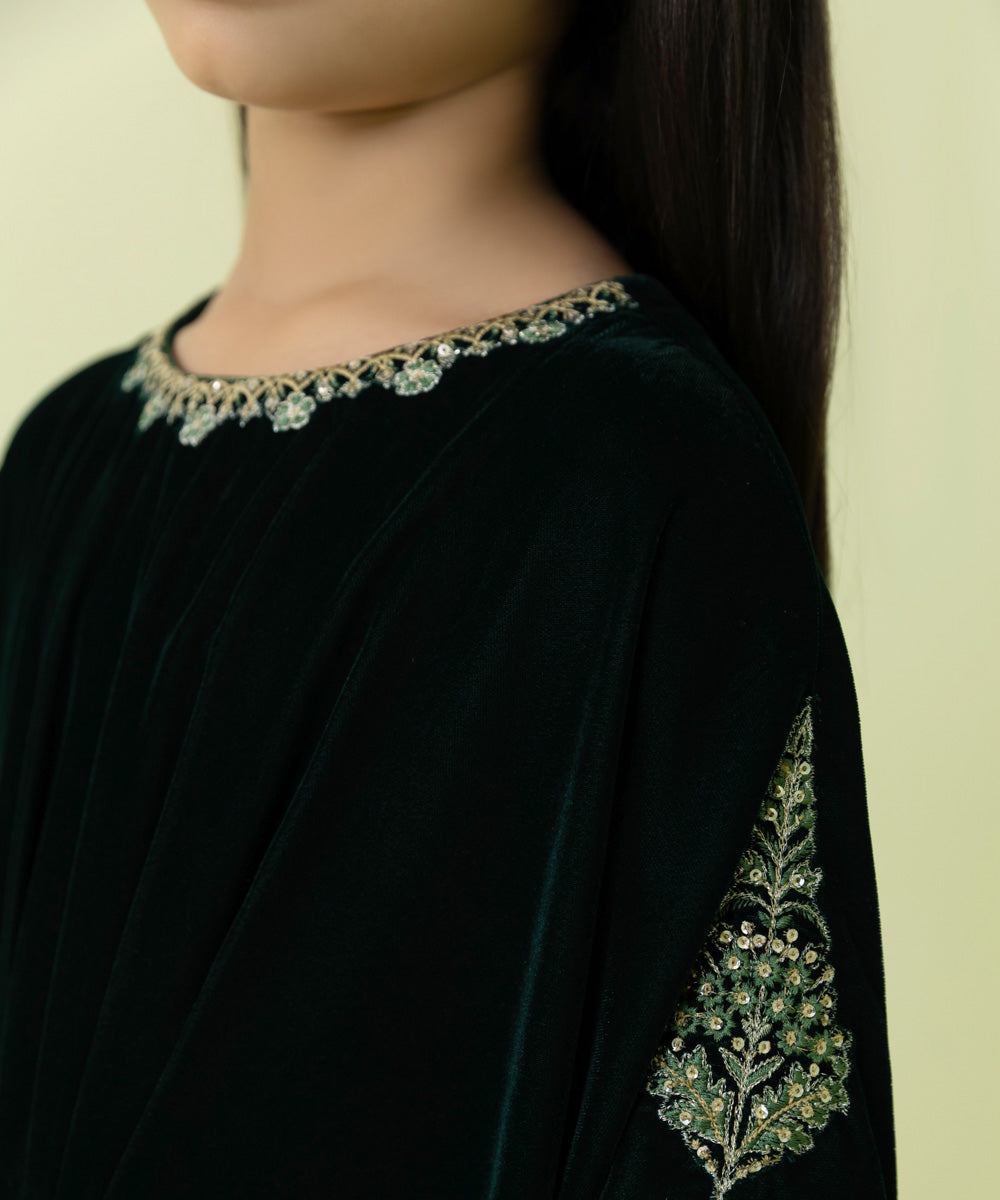 Sapphire - Embroidered Velvet Kaftan