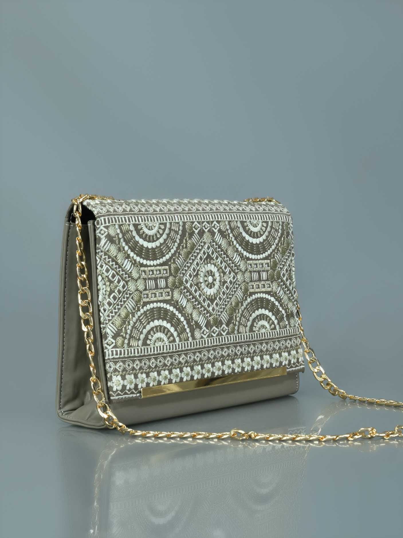 Limelight - Embroidered Clutch