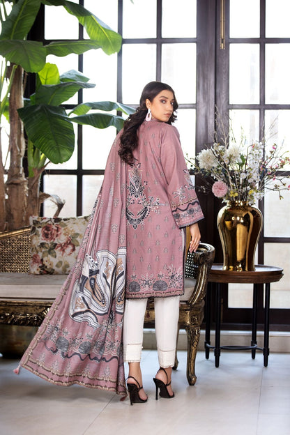 2PC Embroidered Khaddar Suit - LDS 725