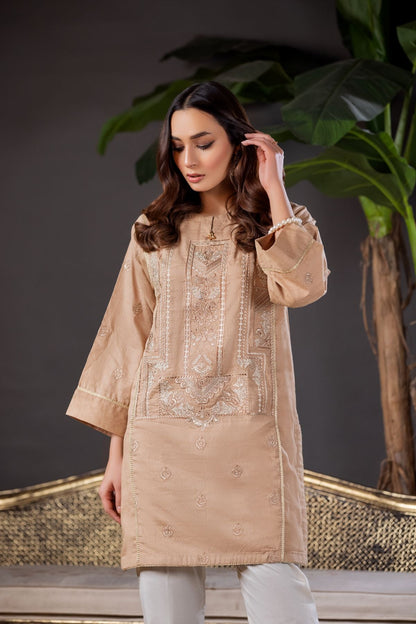 1PC Zari Embroidered shirt - LDS 753