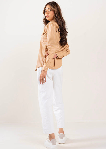 Dyed Leather Shirt