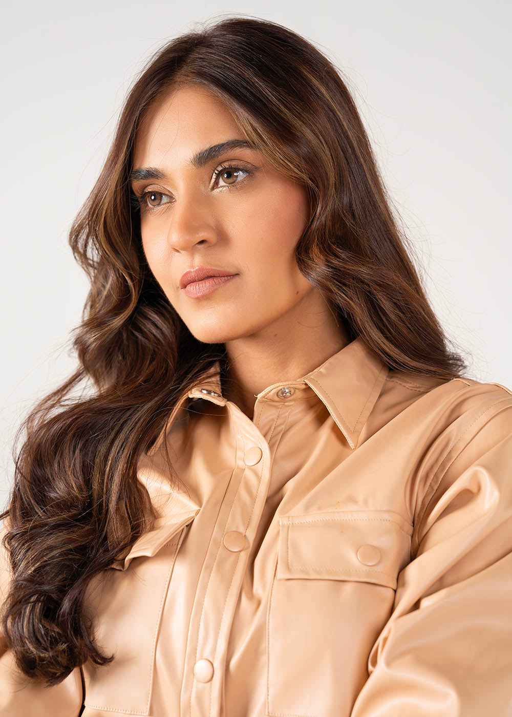 Dyed Leather Shirt