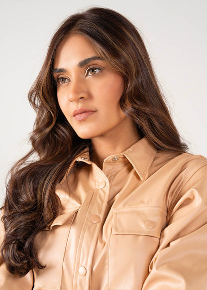 Dyed Leather Shirt