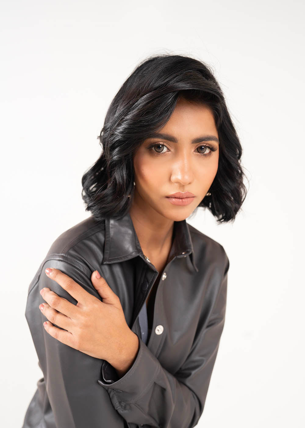 Dyed Leather Shirt