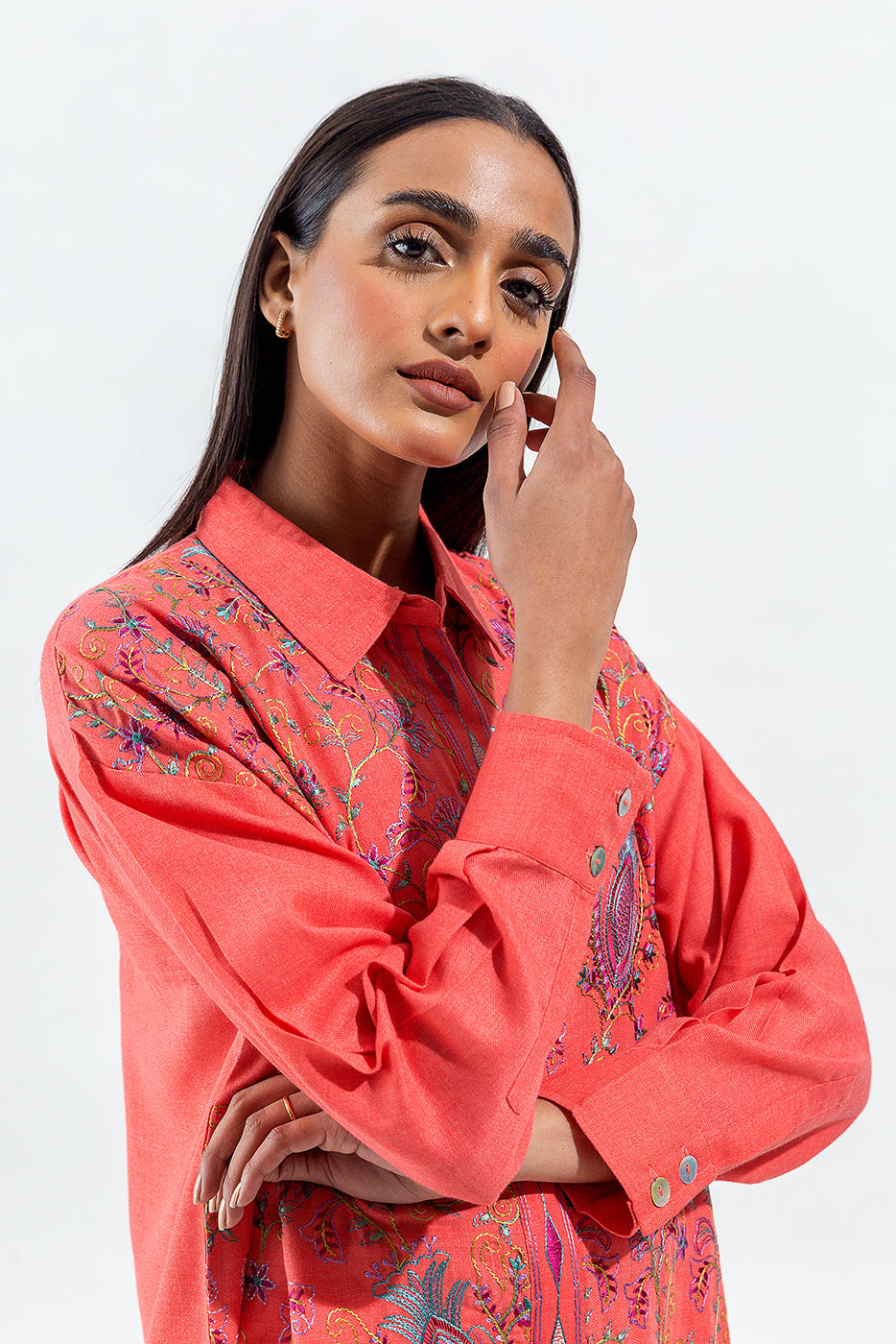 Beechtree - EMBROIDERED TWILL SHIRT (PRET)