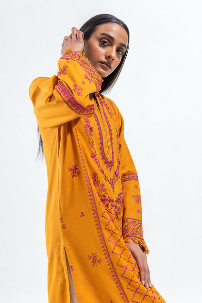 Beechtree - EMBROIDERED SLUB KHADDAR SHIRT (PRET)