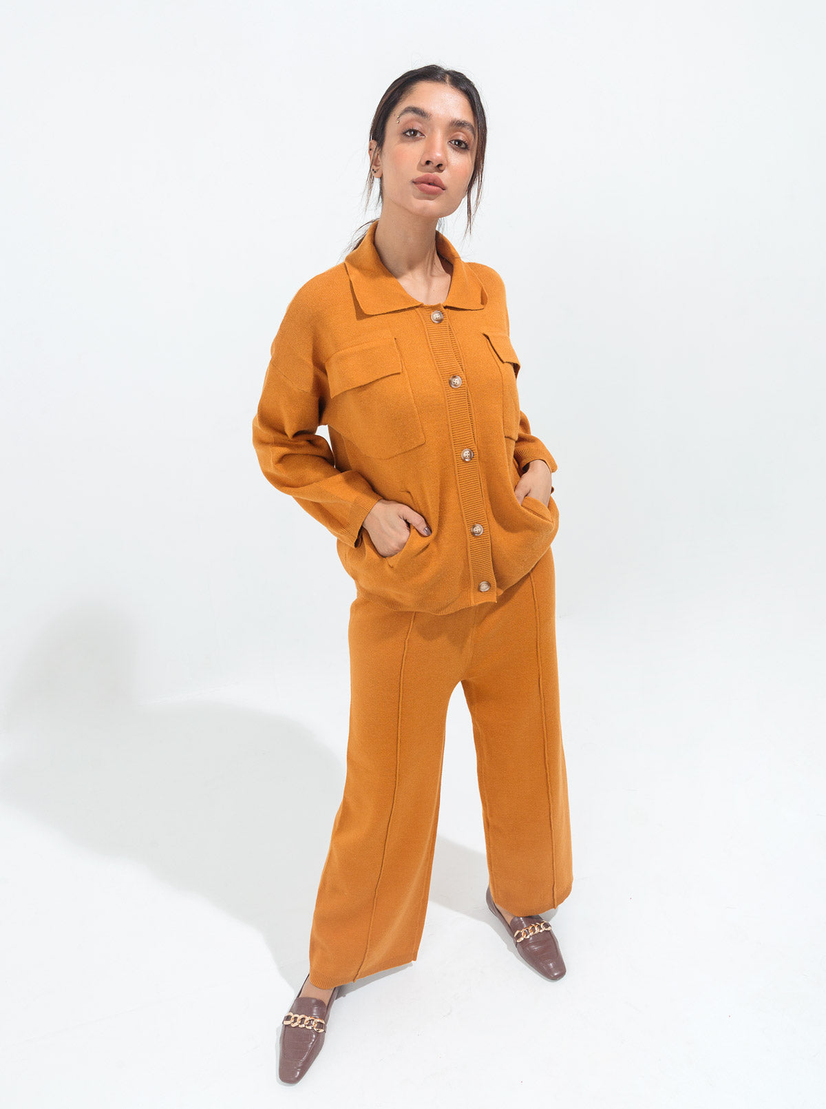 Beechtree - Mustard Pocket Sweater Knit Co-ord Set